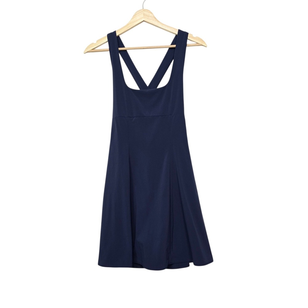 Outdoor Voices Exercise Dress Navy Blue Size XS Crossback Activewear Mini Dress